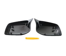 Load image into Gallery viewer, 2 x Glossy Black Rearview Door Mirror Cover Caps For BMW E60 E61 E63 E64 2003-2007