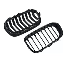 Load image into Gallery viewer, Gloss Black Kidney Grilles Grills Single Slat For BMW F20 F21 1 Series 15-19 Facelift