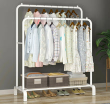 Load image into Gallery viewer, Metal Double Clothes Rail with Shelf