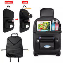 Load image into Gallery viewer, 2 x Leather PU Car Seat Back Organiser Storage Foldable Table Tray