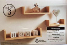 Load image into Gallery viewer, Set of 3 U Shape shelves Floating Wall Shelves
