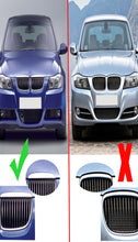 Load image into Gallery viewer, Gloss Black Kidney Grill Twin Bar For BMW 3 Series 2005-2008 Pre- Facelift e90 e91  • New Valu2u • Free Delivery
