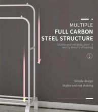 Load image into Gallery viewer, Metal Double Clothes Rail with Shelf
