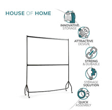Load image into Gallery viewer, 2 Tier Clothes Rail Garment Hanging Rack 5ft or 6ft