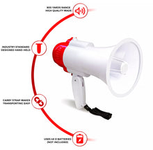 Load image into Gallery viewer, Portable Speaker Megaphone With Record & Playback