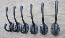 Load image into Gallery viewer, 6 x Vintage Style Cast Iron Coat Hooks - Choice of 7 Different Hook Designs