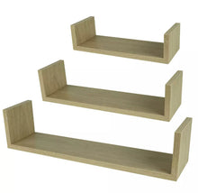 Load image into Gallery viewer, Set of 3 U Shape shelves Floating Wall Shelves