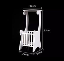 Load image into Gallery viewer, White Bed Side Table 2 Tier Small Bedroom Cabinet Chic