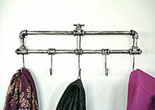 Load image into Gallery viewer, Vintage Style Industrial Wall Mounted Coat Hooks Rack Pegs Towel Rail Bathroom