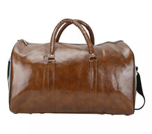 Load image into Gallery viewer, PU Leather Duffle Bag Travel Sports & Gym Luggage Hand Baggage