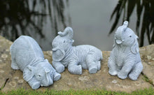 Load image into Gallery viewer, 3 x Laughing Elephants Garden Ornaments