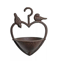 Load image into Gallery viewer, Cast Iron Loveheart Wild Bird Feeder Station Garden Water Bath