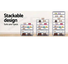 Load image into Gallery viewer, 10 Tier Shoe Rack Storage 40 Capacity Non-Woven Racking