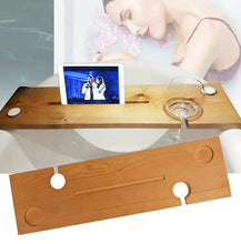 Load image into Gallery viewer, Wooden Bath Caddy Bath Board Tray