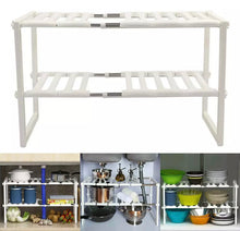 Load image into Gallery viewer, Under Kitchen Sink Shelf Storage Adjustable Rack