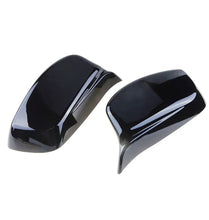 Load image into Gallery viewer, 2 x Glossy Black Rearview Door Mirror Cover Caps For BMW E60 E61 E63 E64 2003-2007