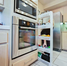 Load image into Gallery viewer, Slide Out Kitchen Trolley Rack Holder Slimline Storage 3 / 5 Shelves on Wheels
