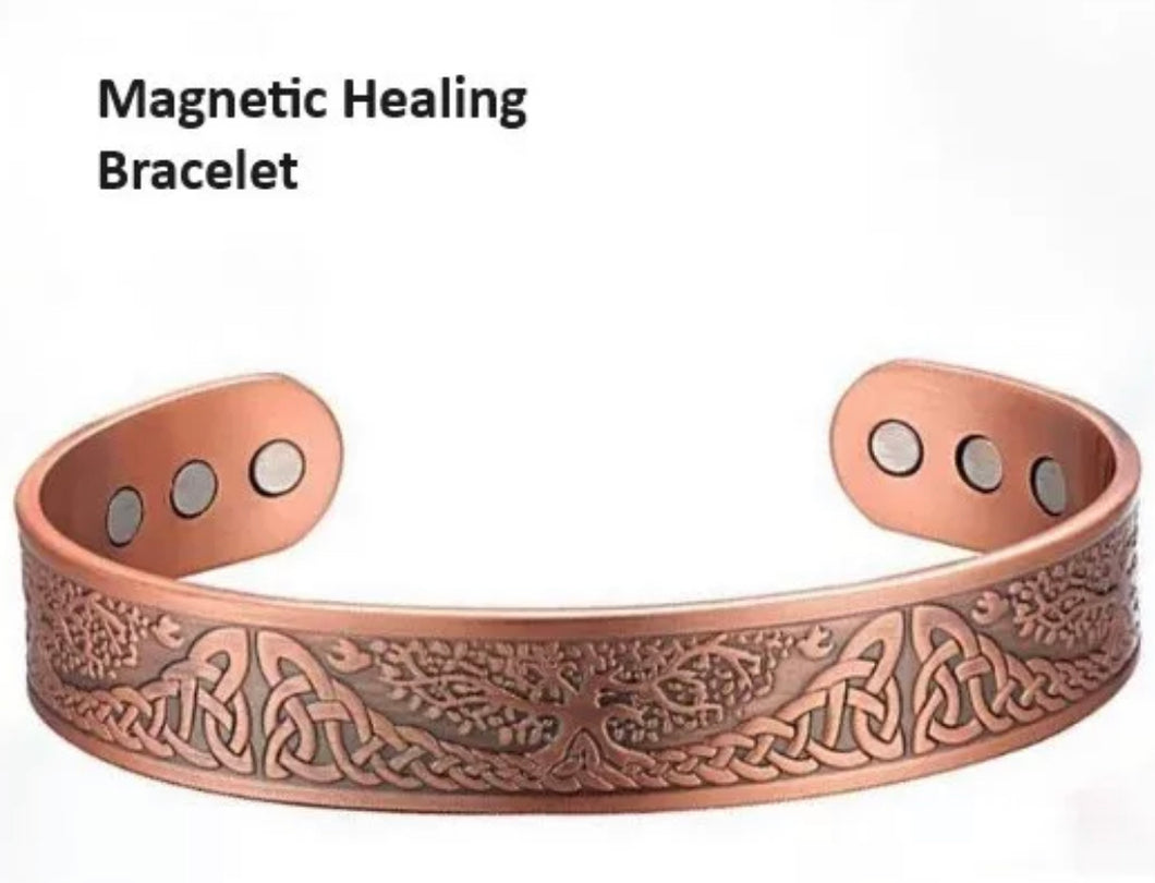 Tree of Life Copper Magnetic Bangle Bracelet Pain Relief Arthritis Health