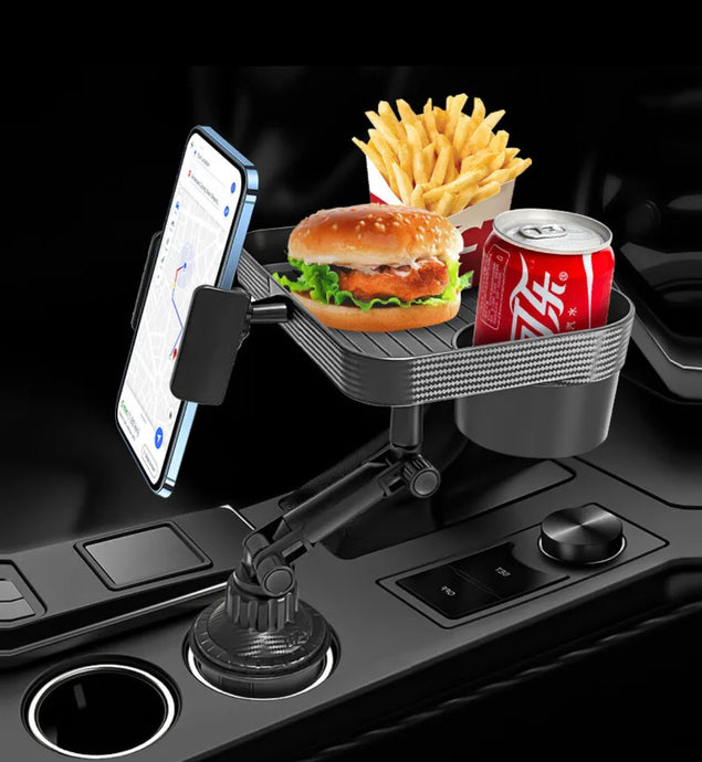 Universal Car Cup Holder, Tray, Adjustable Mobile Phone Mount