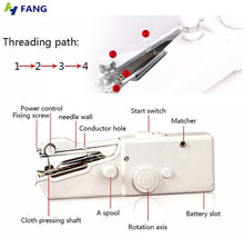 Load image into Gallery viewer, Mini Portable Cordless Hand Held Single Stitch Fabric Sewing Machine