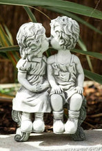 Load image into Gallery viewer, Vintage Stone Effect Kissing Kids Garden Ornament
