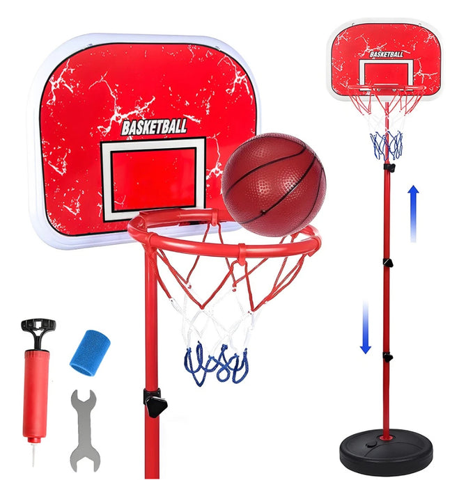 200cm High Free Adjustable Standing Kids Basketball Set