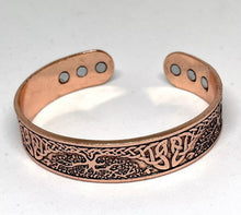 Load image into Gallery viewer, Tree of Life Copper Magnetic Bangle Bracelet Pain Relief Arthritis Health