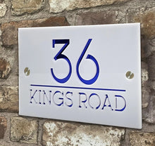 Load image into Gallery viewer, Personalised Acrylic Door Sign House Numbers Laser Cut