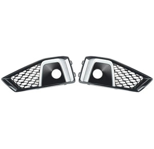 Front Bumper Fog Light Lamp Cover ACC Grille Grill For Audi A4 B9 S-LINE S4 2018-2020