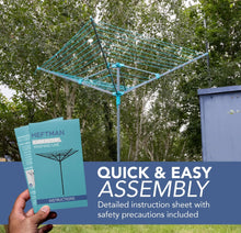 Load image into Gallery viewer, 45Metre 4 Arm Rotary Washing Line Clothes Dryer &amp; Ground Spike