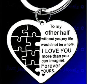 To My Other Half Keyring Perfect Gift for Him Her💝