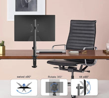 Load image into Gallery viewer, Fully Adjustable Single Arm Monitor Mount Desk Stand 13”-32”