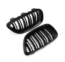Load image into Gallery viewer, 2 x Black Gloss Kidney Grills Grilles For BMW 2 Series Coupe F22 F23 2014-2018
