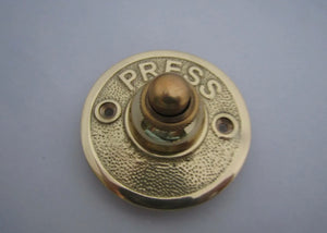 Solid Brass Door Bell Push Button Hard Wired Front Door