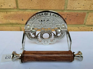 Antique Style Toilet Roll Holder Nickle Chrome Retro Vintage