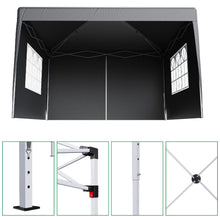 Load image into Gallery viewer, 3x3M 3 Metre Pop Up Marquee Gazebo with 4 Sides Black Waterproof