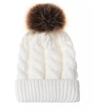 Load image into Gallery viewer, Winter Bobble Pom Pom Beanie Hat Ski Cable Knitted Hat