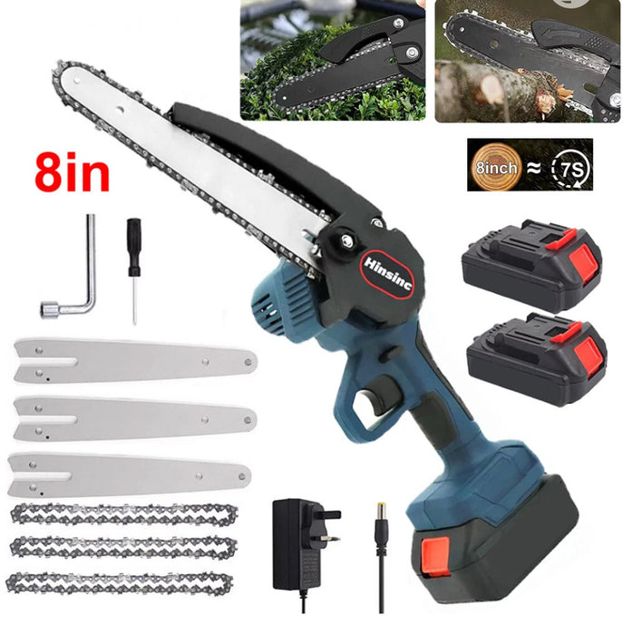 8 inch Cordless Mini Chainsaw 8” with 2 Batteries