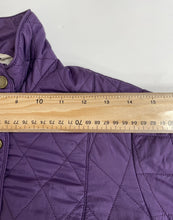 Load image into Gallery viewer, Barbour Flyweight Cavalry Purple Quilted Jacket Womens Ladies Size 10