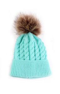 Baby Toddler Warm Knitted PomPom Bobble Hat Beanie