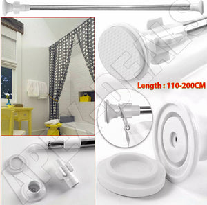 Telescopic Shower Curtain Rail Rod Extendable Pole