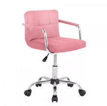 Load image into Gallery viewer, PU Leather Computer Office Desk Chair Chrome Legs Lift Swivel