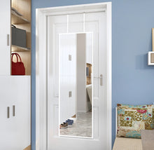 Load image into Gallery viewer, Over the Door Full Length Mirror White Hanging
