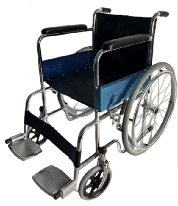 NEW Lightweight Folding Steel Wheelchair