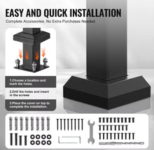 Load image into Gallery viewer, 2-3 Step Handrails for Outdoor Black Stainless Steel