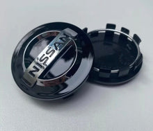 Load image into Gallery viewer, 4 x Centre Caps for Nissan Alloy Wheels 54mm Silver or Black