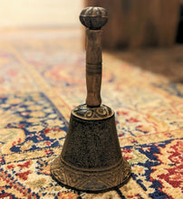 Load image into Gallery viewer, 20cm Solid Cast Iron Wooden Handle Hand Bell