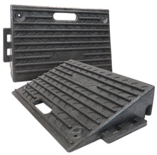 Load image into Gallery viewer, Set of 2 x Heavy Duty Rubber Kerb Ramps (Wheelchair / Car Access Ramps)