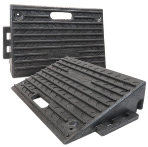 Set of 2 x Heavy Duty Rubber Kerb Ramps (Wheelchair / Car Access Ramps)