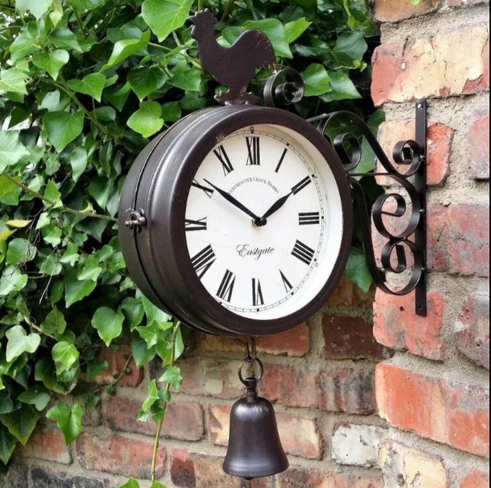 Outdoor Garden Wall Clock Double Sided